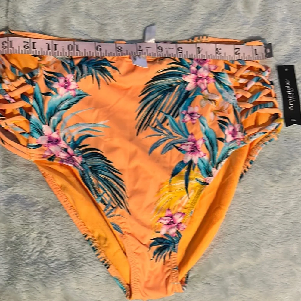 Ambrielle Floral Orange Bikini Bottom